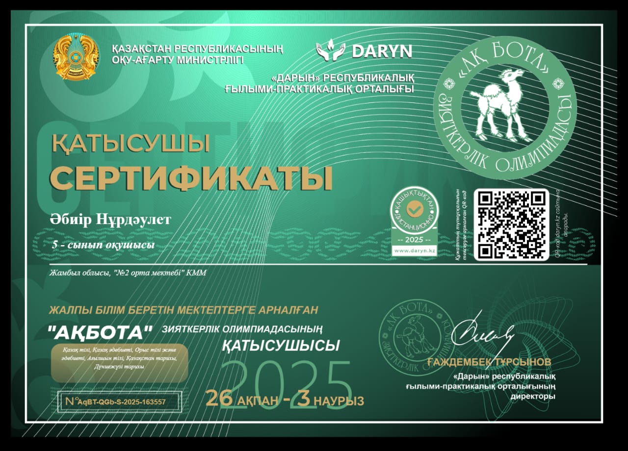 №2 орта мектеп Республикалық Акбота марафоны Ағылшын тілі пәні М.Уалиханова